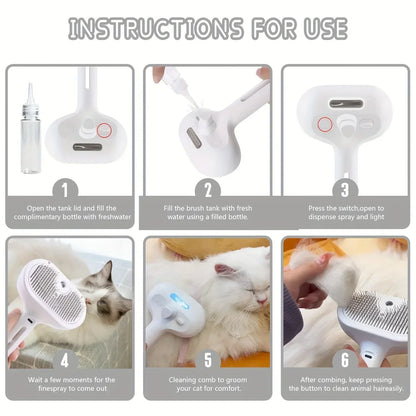 PettaLab™ Steam Grooming Brush